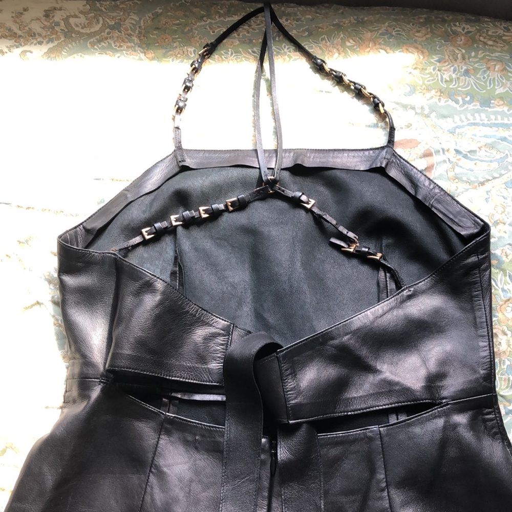 Prada Buttery black leather dress - Picture 3 of 11